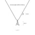 Solid 925 Sterling Silver Initial Crystal Personalised Alphabet Letter Necklace Silver